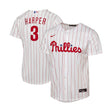 Youth Philadelphia Phillies Bryce Harper White Home Replica Player Jersey - Nike - 241402420101