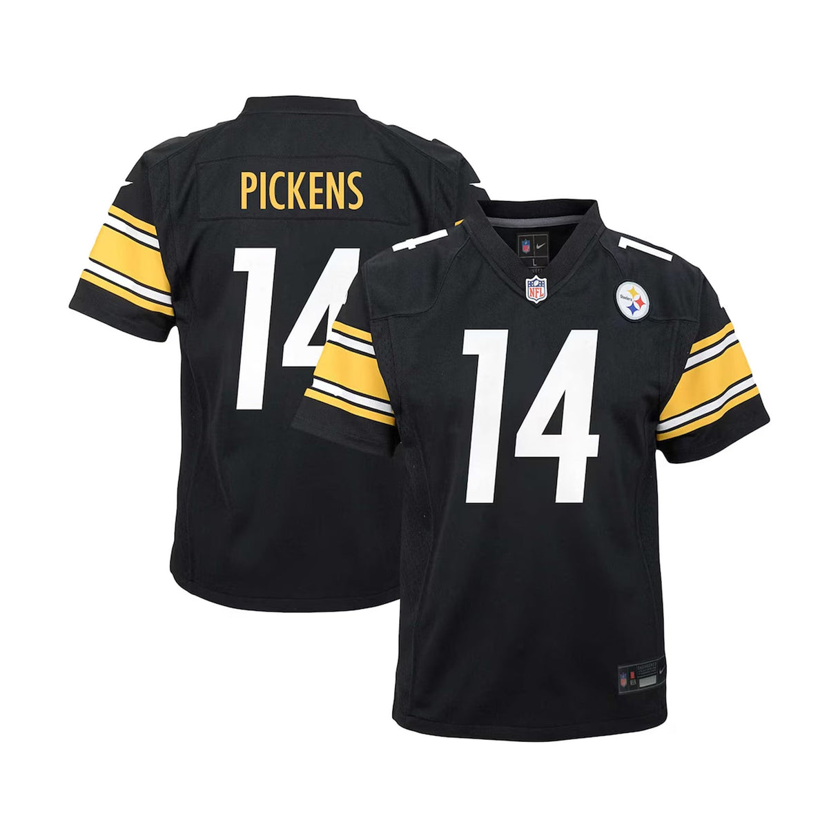 Youth Pittsburgh Steelers George Pickens Black Alternate Game Jersey - Nike - 24230112917
